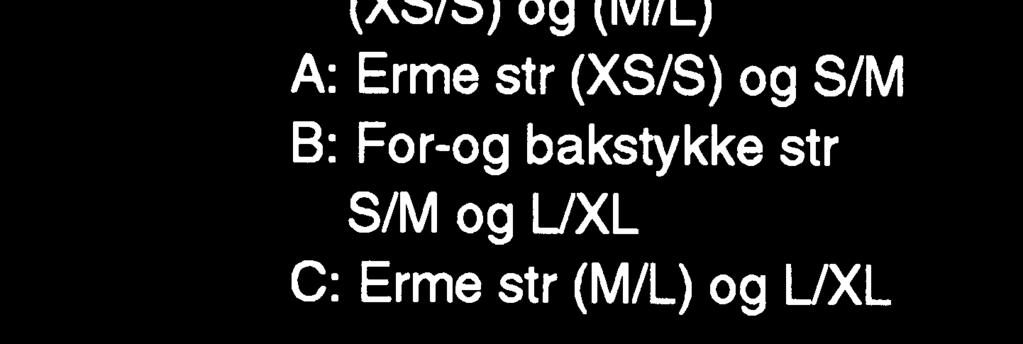 Strikk videre mønster etter diagram. Beg ved pilen for valgt str. Strikk 2. Øk 1 m i hver side innenfor kantm. De nye m strikkes i glattstrikk og videre i mønster når det er nok nye m.