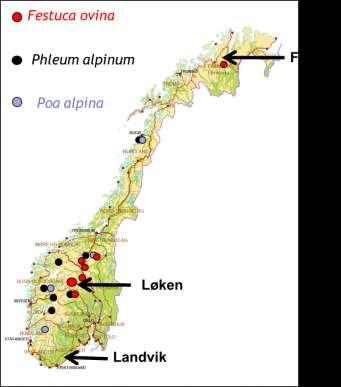 Fig. 2. Geographical origin of populations, and trial sites for location of seed production.