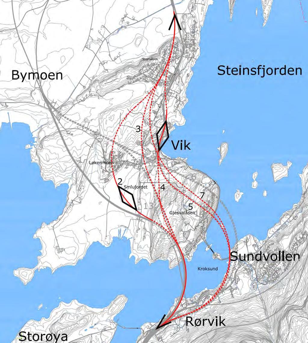 Rød korridor Rørvik - Stein Ingen endringer i løsningene som