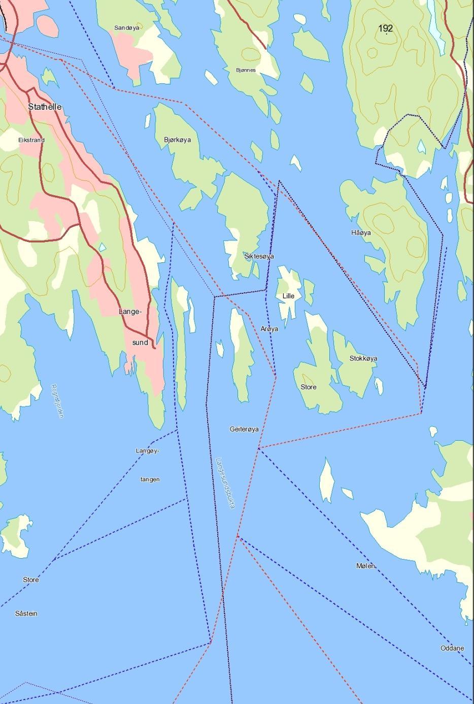 Dagens farled - strekningen fra Langesundbukta til Brevikstrømmen De største fartøyene går gjennom Kalven og Kjørtingen, mens leden Langesund brukes av mindre fartøyer.