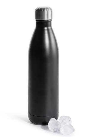 Stålflaske stor, svart Dobbel vegg.