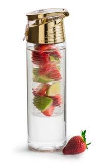 SPISE UTE Fresh flaske med fruktbeholder låsbar Tritanplast. Med Fresh flaske med fruktbeholder smaksetter man enkelt sin egen drikke etter den smak man ønsker.