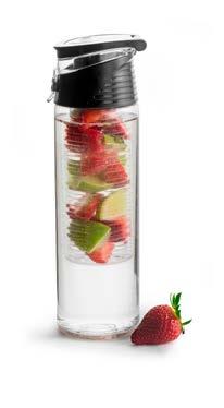 Med Fresh flaske med fruktbeholder smaksetter man enkelt sin egen drikke etter den smak man ønsker.