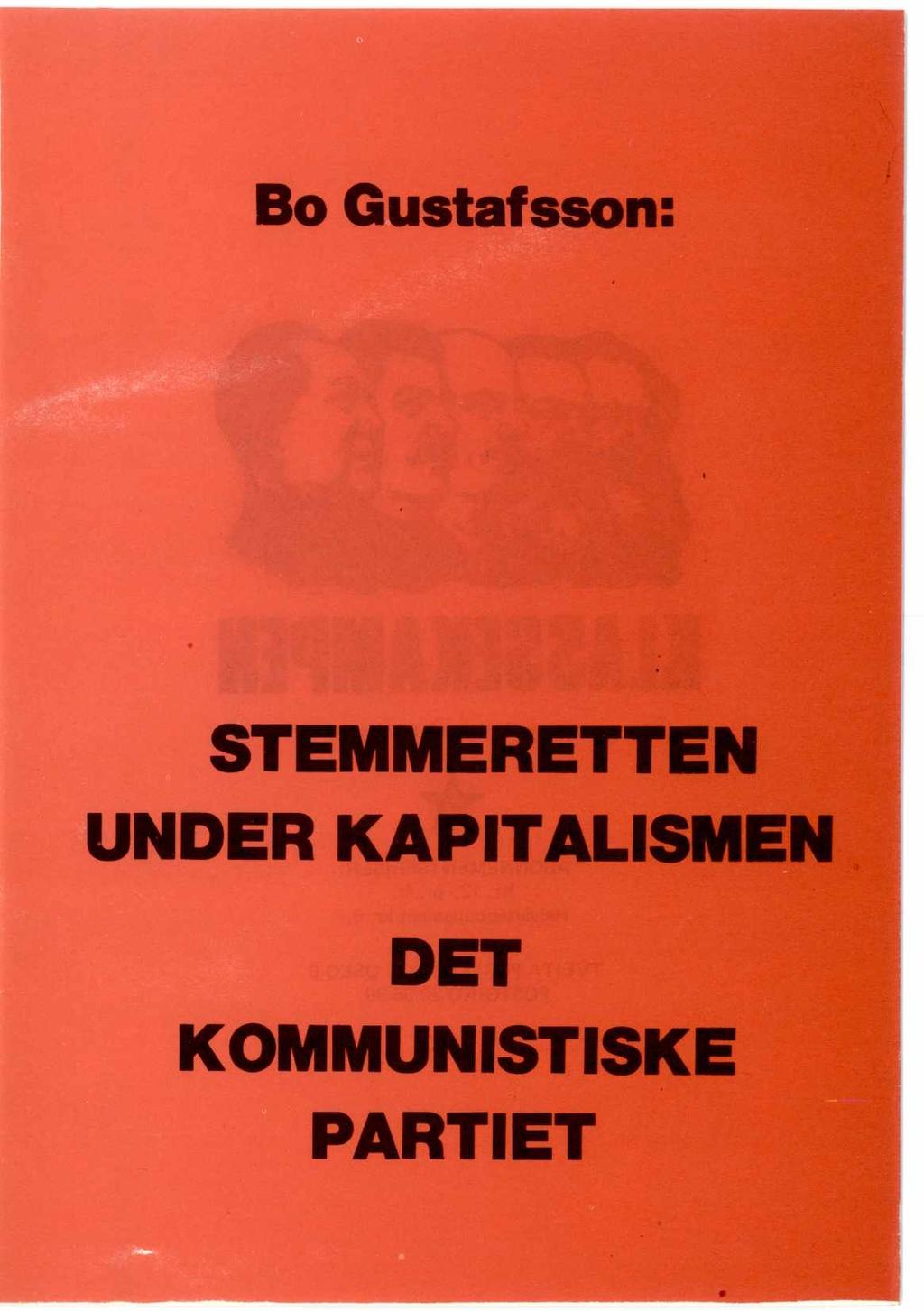 Bo Gustafsson: STEMMERETTEN UNDER
