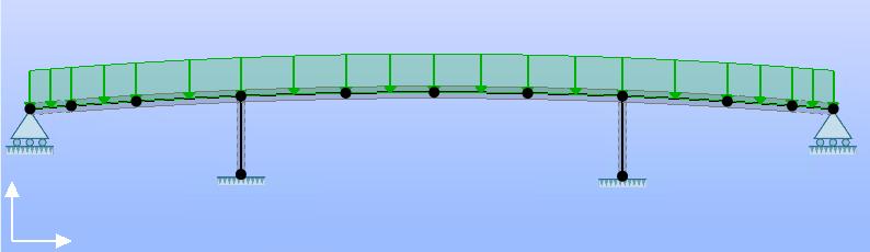 6 Verifikasjon av modell Figur 6-2: Momentfordeling for forbindelsen i Akse 2 ved en jevnt fordelt last Differansen i moment, ΔM B = 22 776.6 knm, tilsvarer skjærkraften i søylen på 4457.