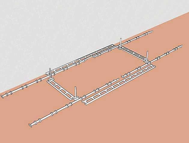 28 ALUSCAF spirstillas monteringsanvisning / Assembly instructions for supported scaffolds 1 2 Legg ut nok materiell til bunnen før montering.