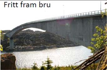 2 Alternative løsninger Bilde: De 3 ulike brotypene som er vurdert for kryssingen av Landsvikosen. 2.3 Bro over Landsvikosen og bro over Bognøystraumen, alternativ B.