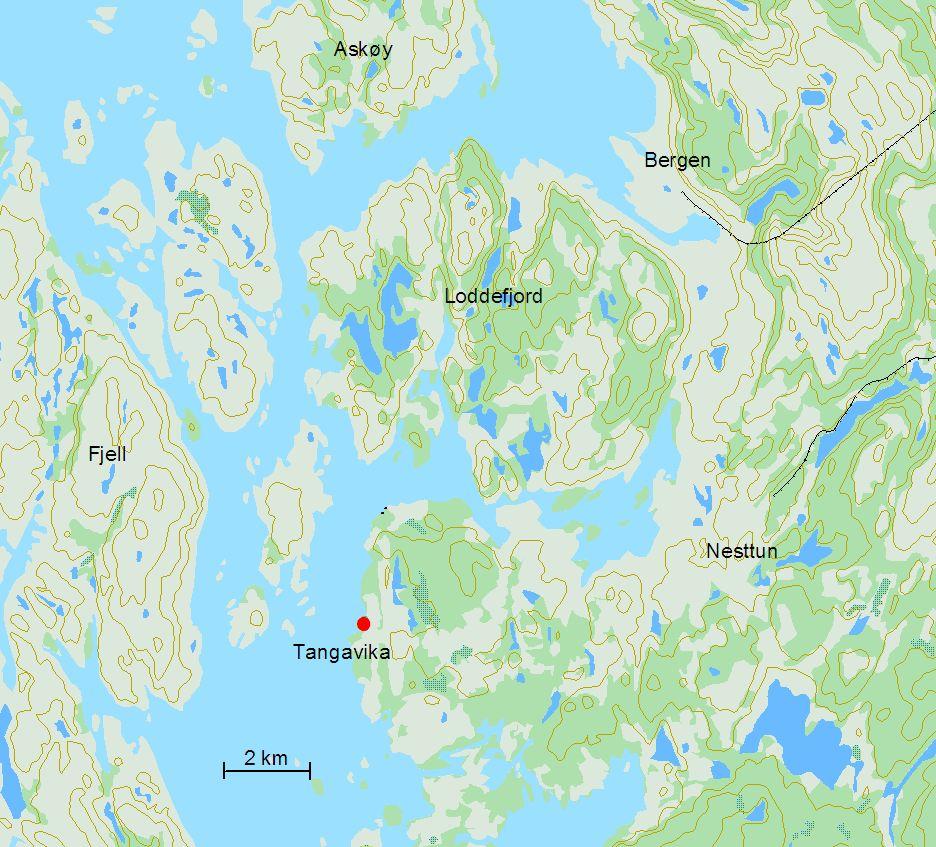 Samandrag I samband med oppstart av reguleringsplan for gnr 109 bnr 10 m.fl., Tangavika, Bergen kommune, vart det gjort arkeologiske registreringar i planområdet. Undersøkinga vart gjort 15.