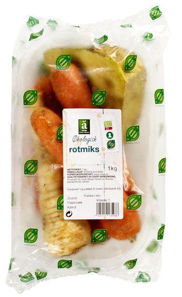 Vnd rundt på grønnsakn t par gangr undrvs stkngn. Økologsk rotmks Änglamark. 1 kg. Pr pk 26 Coop gulrøttr 1 kg.