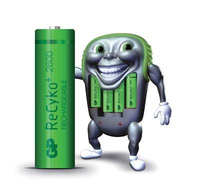 Ja, oppladbare batterier fungerer på samme måte som alkaliske batterier (engangsbatterier). Men ikke bruk oppladbare batterier og alkaliske engangsbatterier samtidig i en enhet.