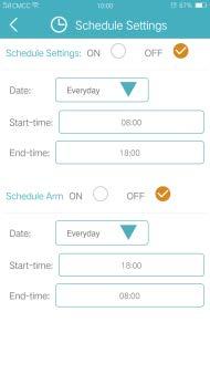 2.7 Tidsinnstillinger Vera-W15 WiFi termostat kontakt På Schedule settings siden kan du sette pluggen til å skru seg på/av automatisk ved bestemte