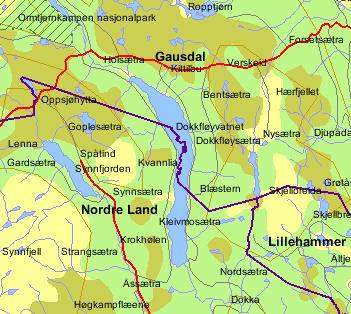 htm 2003), og er en del av det 90 km lange Dokkavassdraget som drenerer store deler av Gausdal