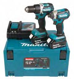 hurtiglader Makpac koffert NOBB nr: 53326344 3.449,- 4.311,- inkl mva DLX2127MJ COMBOKIT To batterimaskiner! DDF482 - lett universal drill for proffen!