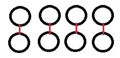 Figur 14 viser elevenes inndeling av par og en alternativ inndeling av par. I den alternative inndelingen blir de vertikale strekene et eget par, mens de horisontale strekene danner par med hverandre.