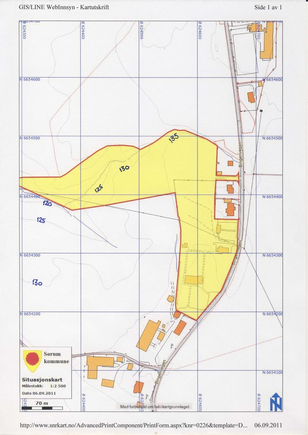 GIS/LINE Weblnnsvn - Kartutslaift Side l av I http//www.snrkart.