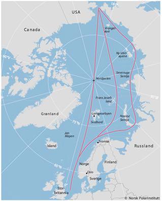 Nøkkelfunn 6: Infrastrukturen i nord er utsatt 2. Et isfritt Polhav sommerstid a pner muligheter for nye seilingsruter, og det forventes økt skipstrafikk ba de ved Svalbard og langs norskekysten.
