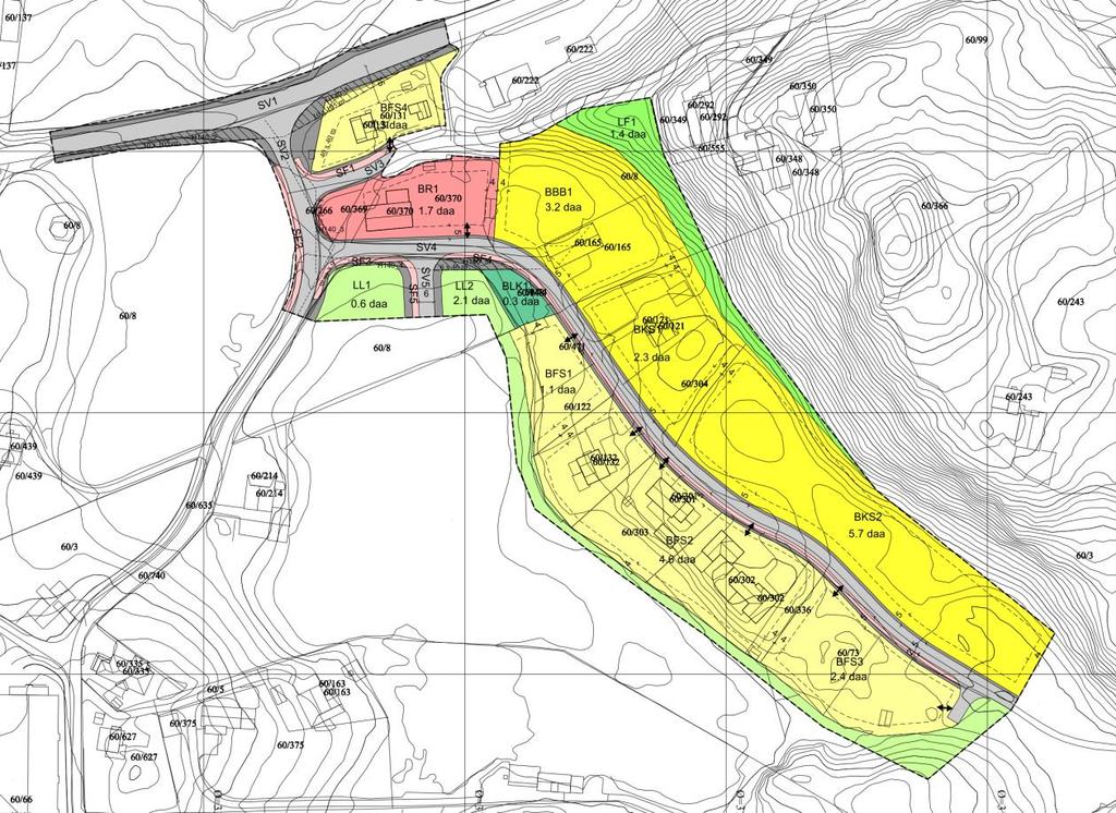 1 GENERELT I forbindelse med planlegging av et nytt boligområde i Kvidingsveien i Hellvik i Eigersund kommune, gnr. 60 bnr. 8 m.fl., er det utført en vurdering av støy fra veitrafikk.