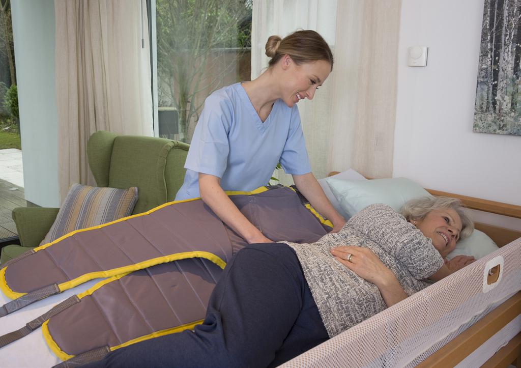 CASE STUDIE 4 24 DAGER Kolding kommune, Danmark Pasienten kan nå ligge på ryggen på begge sider uten smerte. En kvinnelig pasient med beinkreft, og smerter i ryggen og på høyre side.