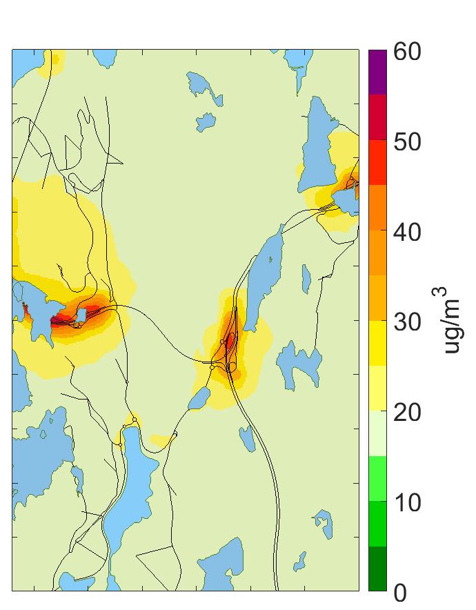 Loddefjord for henholdsvis Dagens situasjon 2015 (a) og