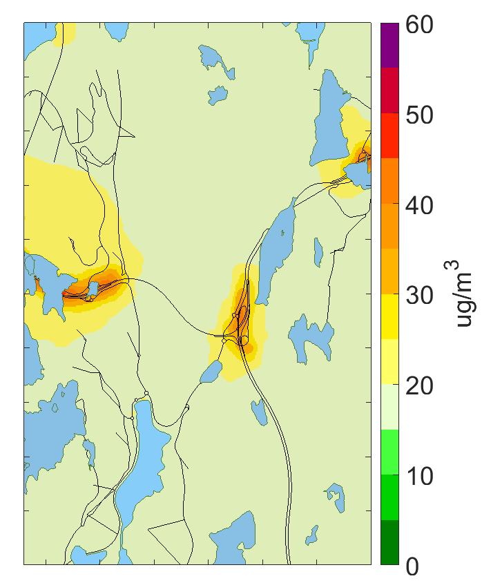 Resultatene for de øvrige områdene i Bergen er vist i Vedlegg B.