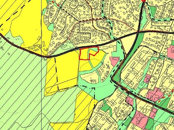 Side 2 Planstatus Kommuneplanens arealdel 2012-2024 (KPA) Planområdet er i KPA vist som ny boligbebyggelse og eksisterende grønnstruktur, og føringer for ytre sone parkering og uterom gjelder.