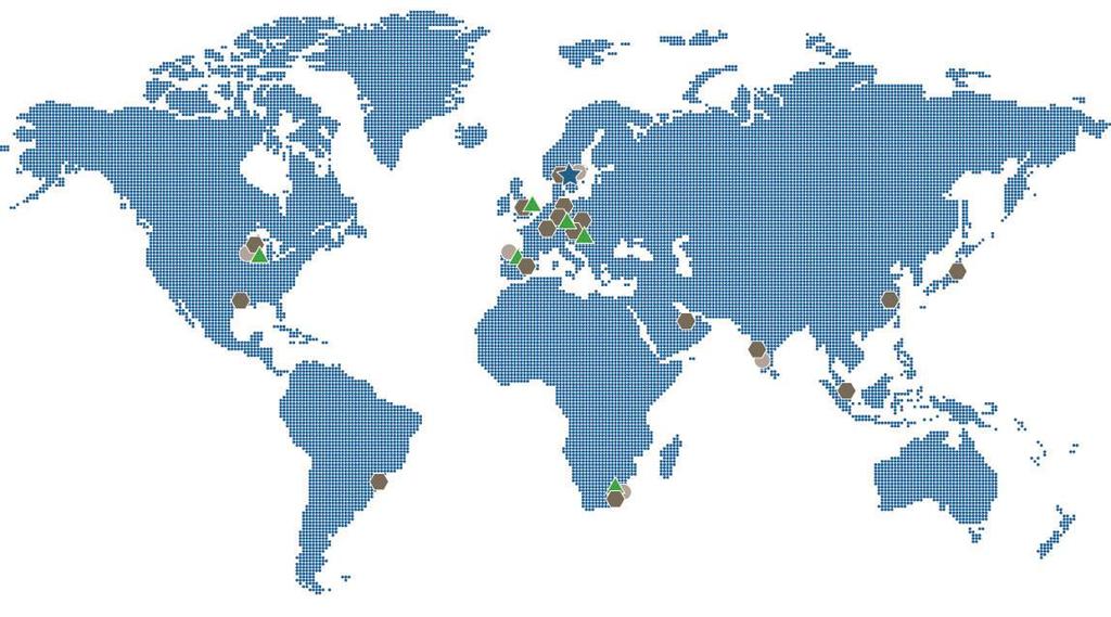 Borregaard company 1050 employees NOK 4+ milliarder annual sales Production in 7 countries Sales