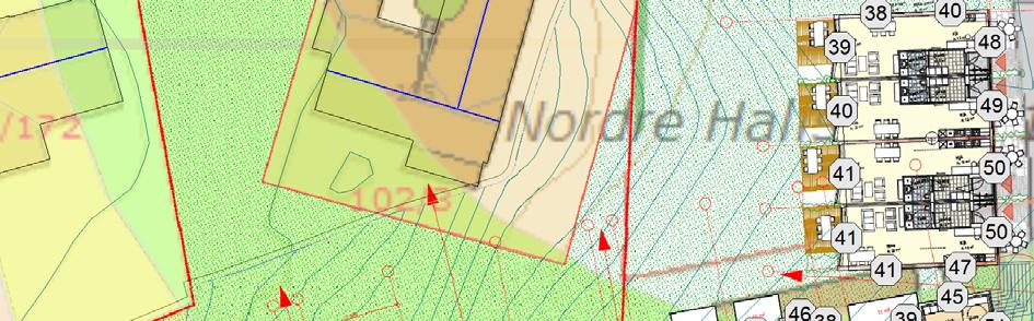 Nordre Hallsetveg 99,103 og 105 Figur 3: Høyeste fasadenivå, Lden, uavhengig av etasje og uten skjermingstiltak.