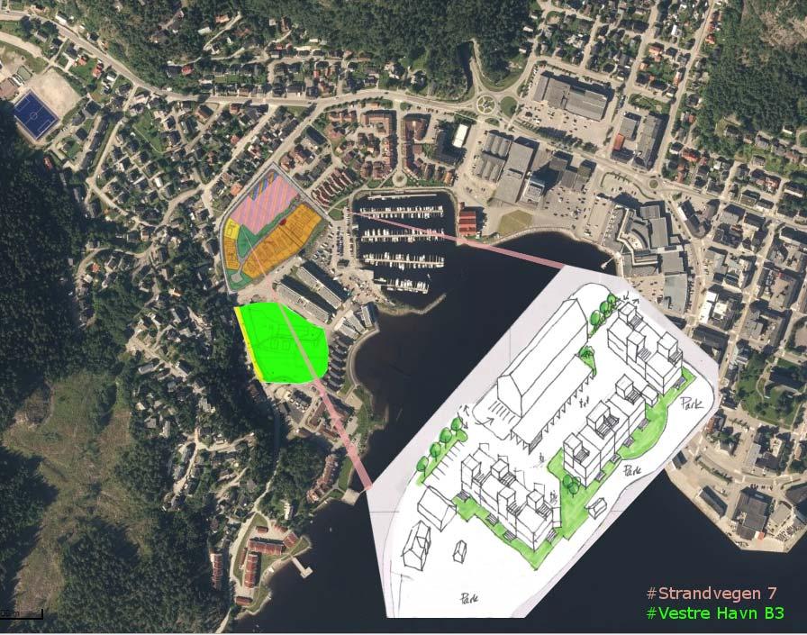 1 Innledning Det planlegges oppføring av nytt leilighetsprosjekt i Strandvegen 7 (gnr. 65/bnr:1403,1404) ved Vestre havn i Namsos.