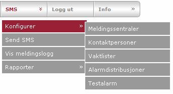 den aktuelle vaktlisten knyttes til gjeldende anlegg (kap 4.6) For SMS alarm, må i tillegg meldingstjenesten være konfigurert (kap 4.7).