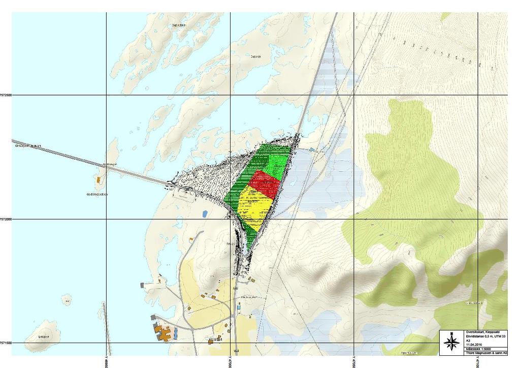 2.1.2 OVERSIKTSKART M = 1: 5000 UTSKRIFT A3 KLEPPSTAD 1.