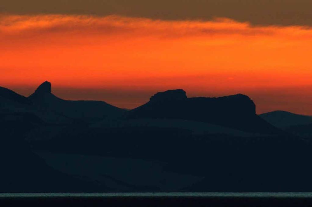 190 Solnedgangen over Isfjorden om høsten