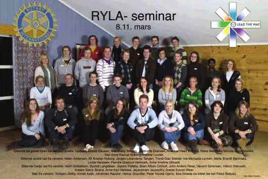ROTARY INTERNATIONAL 2006-2007 DISTRIKT 2260 Ungdommen er Rotarys fremtid! Årets lederkurs for ungdom,ryla-seminaret 2007, ble en suksess.