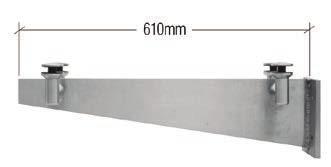 45 grader hjørnebraketter kan bestilles spesielt Krever 13,52 mm tykt herdet laminert glass