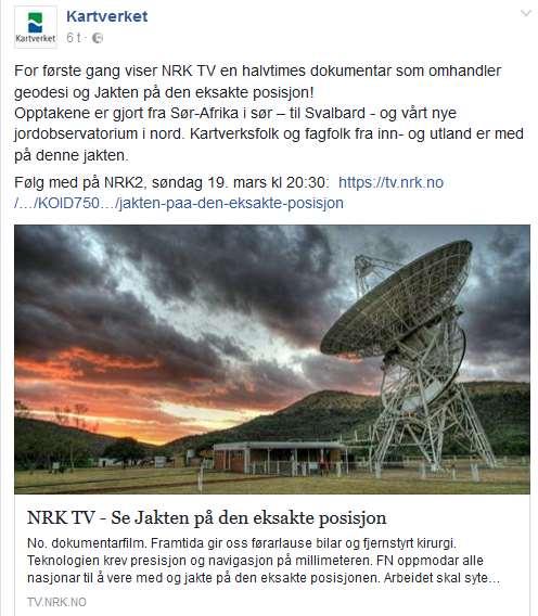 Geodesi på NRK2 Vist søndag