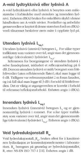 3. Grenseverdier/ krav Teknisk forskrift til Plan- og bygningsloven stiller krav om brukernes behov for beskyttelse mot støy og vibrasjoner.