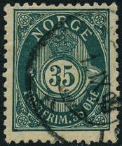 pris: SK 270,- 89,- Grovtg. Knudsen Best.nr.: 8285 35 øre 1895/98.