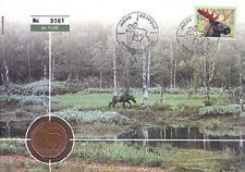 Denne er hedret med motiver både på frimerke og mynt. 50-øren er fra serien av norske mynter med dyremotiver som ble utgitt i perioden 1958-1973. Frimerke ble utgitt 16.