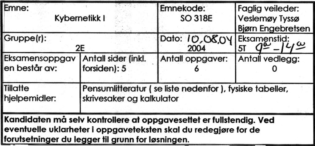 Tyssø, "Lineær modell for pendelsystemet" o "Controllability and