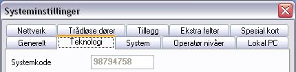 Brukermanual TS 1000 5.0X 14.1 Systemkode 2.04 2.04 Systemkode Her vises systemets unike systemkode/ lisensnummer. OBS.
