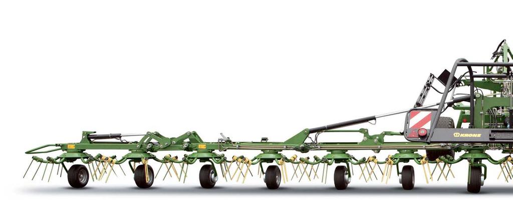 2000 slepte rotorvendere har ikke bare en enorm kapasitet, de leverer også fremragende fôrkvalitet. 14 eller 18 rotorer sprer avlingen meget jevnt.