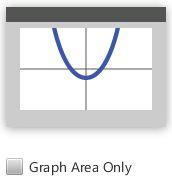 Beskjære et bilde Et skjermbilde av grafområdet inkluderer hele skjermen på TI-84 Plus CE, statuslinje, grafkant og grafområdet.
