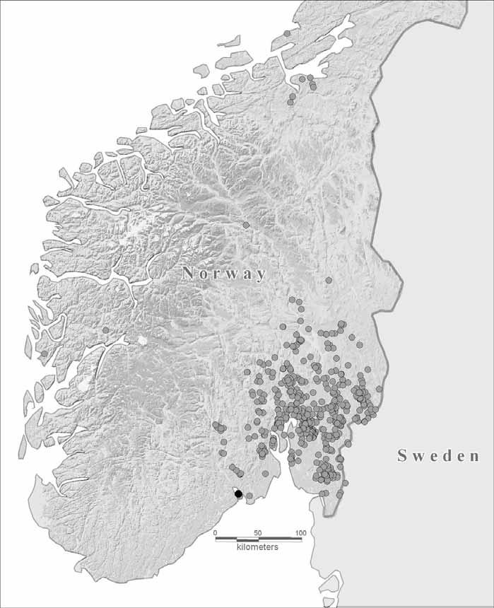 Edelkreps (Astacus astacus) rødlistet, sterkt truet Naturlig utbredelse i 39 europeiske land