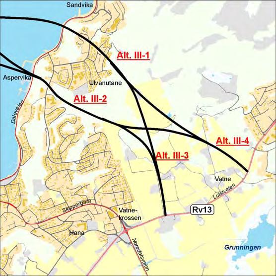 alternativer Figur 4 Alternativer på strekningen