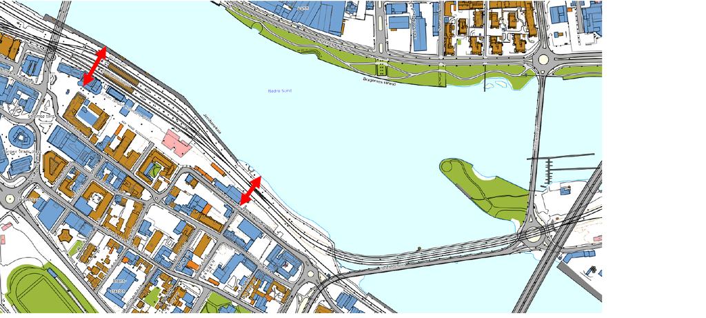 Fremtidige kryssinger av jernbanen på Strømsø Kryssingen ved Drammen stasjon inngår i den kommende ombyggingen av stasjonen i forbindelse med ny