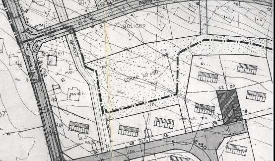 Sak 11/09 Utsnitt av reguleringsplan av 1976 for Kirkegårdsbakken - Lilledalen.