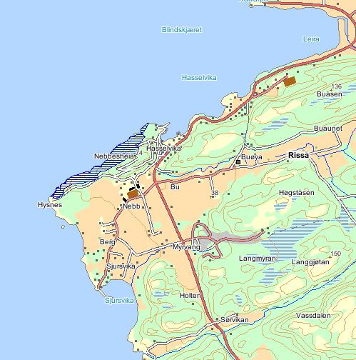 Foreslått tiltak: Området tas i betraktning i dialog med Statkraft og deres planer for inngrep i området. Rissa kommune arbeider for at inngrepet blir kompensert. Bygningene foreslås revet. 5.2.