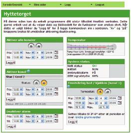 Web styring Web styring av varmekanaler (kanal 2, 3 og 4) Gjelder kun Pluss abonnenter Varmekanalene 2, 3 og 4 er rene av/på kanaler.