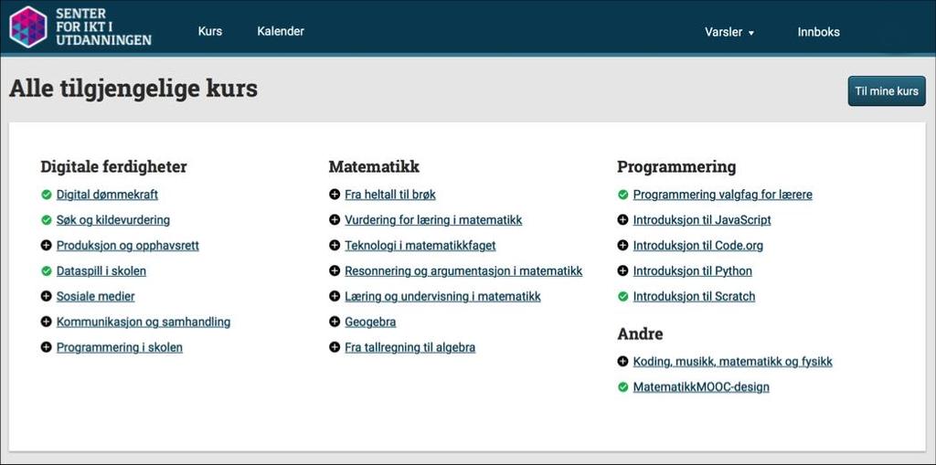 Planlegging og gjennomføring av grunn- og videreutdanning