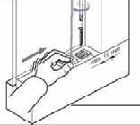 Gjelder skinnesystemet Deko Montering av snor/wirebeslag 1) Skru fast beslaget i bunnen mot vinduskarmen/vegg 2 a) Tre wiren