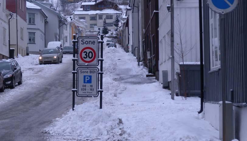 Der det skal skiltes med 40 km/t er krav til frisikt foran skiltene 60 m. For 50 km/t er kravet 70 m.